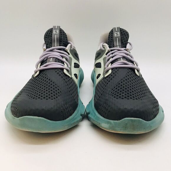 Salomon Predict MOD Shoe 413122 Womens 8 Gray Mint Teal Gorpcore Lace Up Sneaker - Picture 2 of 11